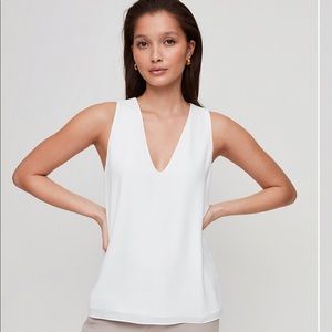Aritzia Babaton Maddox blouse; white; medium